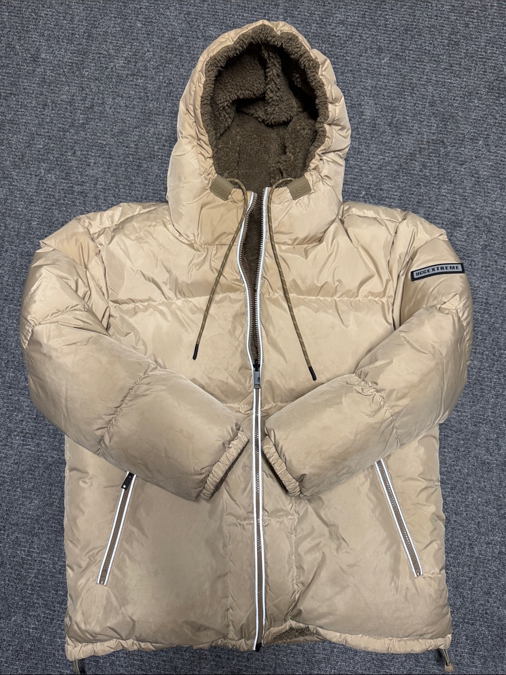 Ugg Men's Reversible Hooded Puffer Jacket - Beige